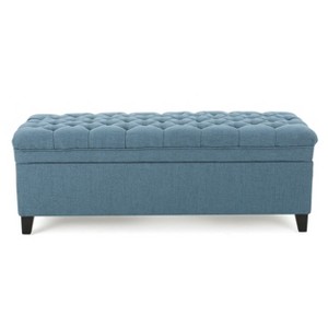 NicBex Modern 50" Storage Bench Wood Accent Stools with Button Tufted Top for Bedroom and Entryway - 1 of 4