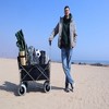 NAYSAYE Wagons Dual Purpose Foldable Cart Set with All Terrain Wheels for Outdoor Adventures, Black and Orange, 26.4"*9.05"*33.3" - 4 of 4