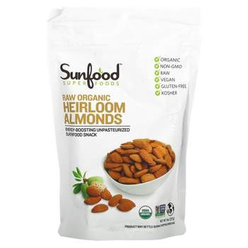 Sunfood Raw Organic Heirloom Almonds, 8 oz (227 g)