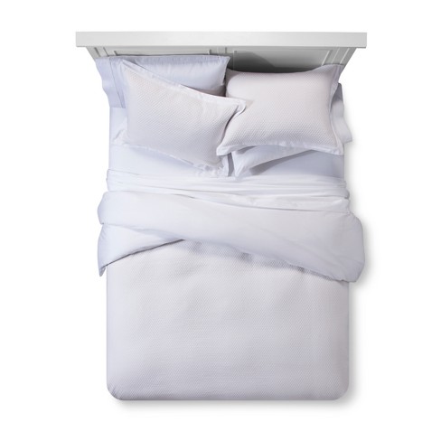 White Matelasse Duvet Cover Set Full Queen Fieldcrest Target