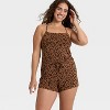 Women's Cloud Knit Tank Top and Shorts Pajama Set - Auden™ - 3 of 4