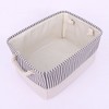 Unique Bargains Stripe Print Fabric Collapsible Organizer Storage Basket Bin 1 Pc - 3 of 4