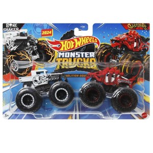 Hot Wheels Monster Trucks Demolition Doubles Bone Shaker vs Skelesaurus - 1 of 2