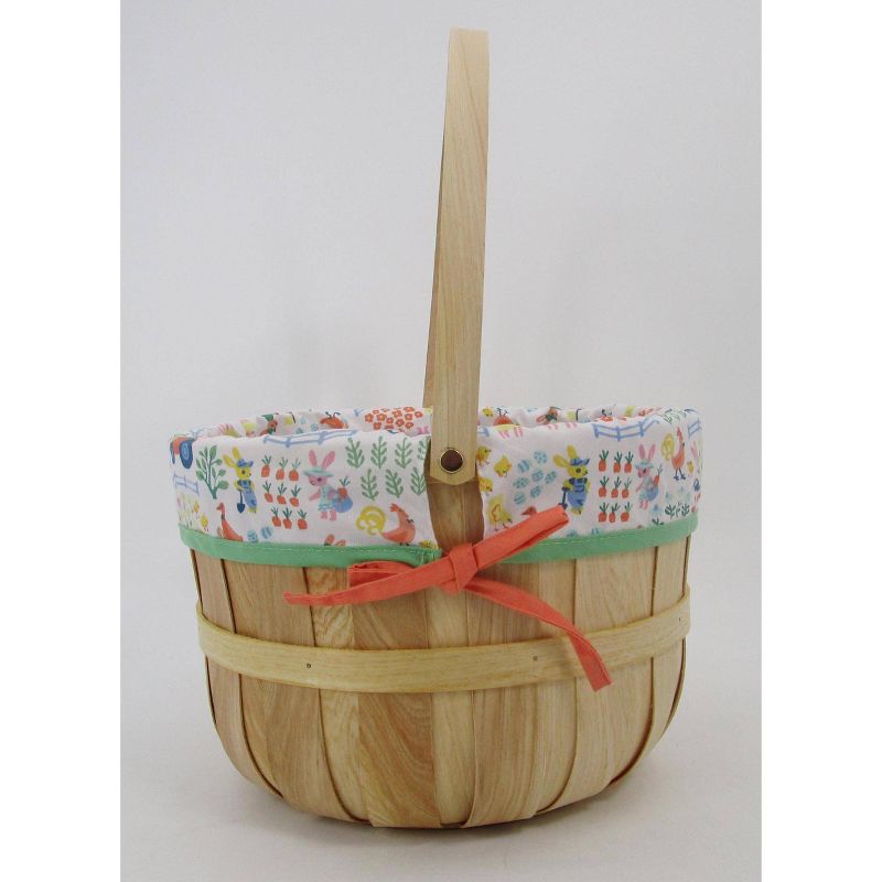 12&#34; Chipwood with Liner Easter Decorative Basket Farm Pattern - Spritz&#8482;, 2 of 4