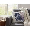 Whispers of the Wild Buffalo 18" Climaweave Outdoor Pillow by Manual Woodworkers and Weavers - 2 of 3