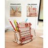 ROBOTIME 3D Puzzles Wooden Puzzle, Decorative Ornaments, Calendar Craft Kits With Pen Holder for Adults Unique Gifts, Brown, 5.31"*9.45"*5.91" - 2 of 4