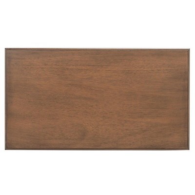 Athena Brown Wood and Metal 3-Drawer Console Table