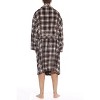 46903-1A-M #FollowMe Printed Plaid Velour / Flannel Robe / Robes for Men - 2 of 2
