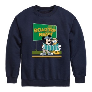 Boys' - Disney - Road Trip Ready Graphic Long Sleeve Fleece Sweatshirt - 1 of 4