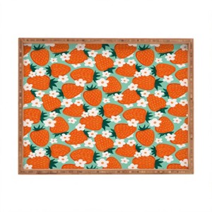 Avenie Strawberry Summer Rectangular Tray -Deny Designs - 1 of 2