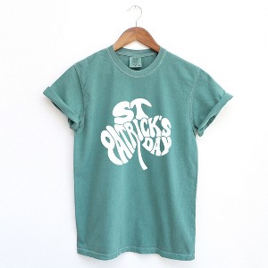 Simply Sage Market Women's St. Patrick's Day Word Short Sleeve Garment Dyed Tee - 1 of 4