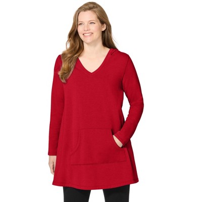 Woman Within Pocket Hoodie Sweatshirt