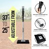 PLAYAPUT Baseball Batting Tee and 6FT Baseball Net with Large Pocket Combo for Batting, Hitting, Pitching,Throwing, Red and Black - 4 of 4