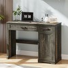 Fredees Vanity Desk: Flip Top Mirror, Drawers, Storage Cabinet, Bedroom Makeup Table, Wood Home Office Desk - 3 of 4