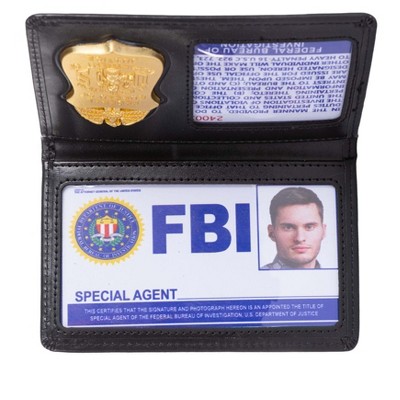 HalloweenCostumes.com One Size   FBI Accessory Badge | Police Accessories, Black