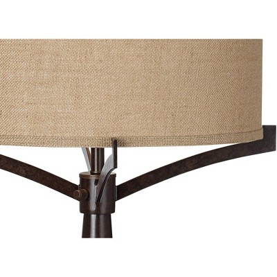 Tremont Bronze Iron Table Lamp with Burlap Shade