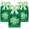 Big Dot of Happiness Shamrock St. Patrick's Day - Square Favor Gift Boxes - Saint Paddy's Day Party Bow Boxes - Set of 12 - 2 of 4
