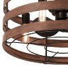 25" Minka Aire Audrey Koa Coal LED Fandelier Ceiling Fan with Remote - 3 of 4