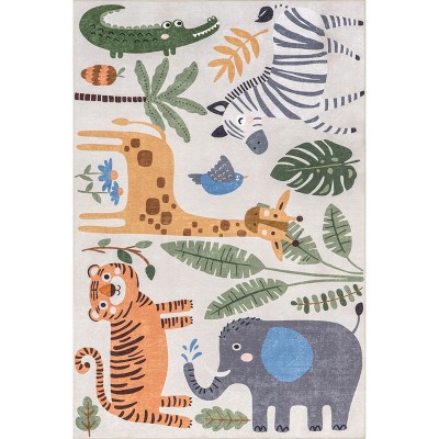 nuLOOM Zia SplashGuard Waterproof Machine Washable Area Rug