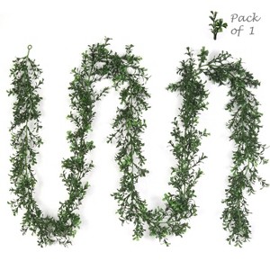 Floral Home 9' Boxwood Garland - 1-Piece - 1 of 4