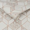 Vittorio Geometric Grey and Rose Gold Wallpaper - 3 of 4