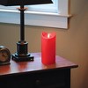 Lumabase Battery Operated 7" Red Pillar Candle with Moving Flame - 4 of 4