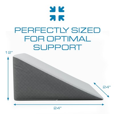 Kolbs Bed Wedge Pillow | Chic Jacquard Cover | Wedge Pillow 12 Inch Standard Width