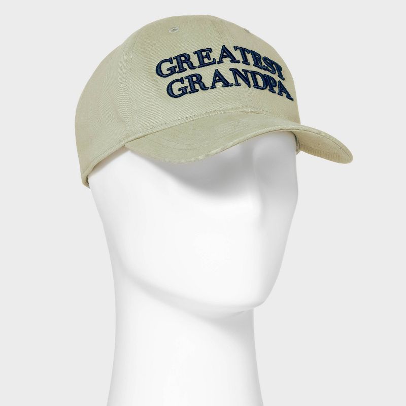 Men&#39;s Cotton Greatest Grandpa Baseball Hat - Goodfellow &#38; Co&#8482; Green, 3 of 6