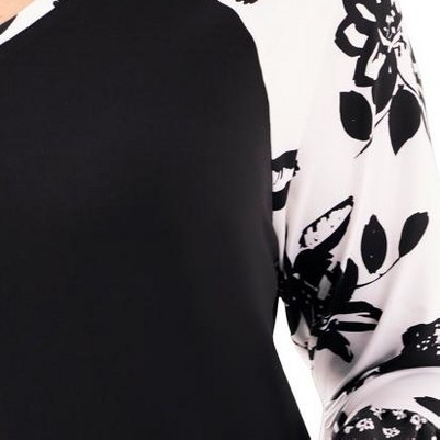 white mono floral