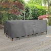 KHOMO GEAR TITAN Series - Patio Table & Chair Set Cover - Durable and Water Resistant Outdoor Furniture Cover - Grey - Medium - 2 of 4