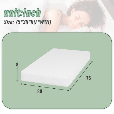 Twin White Gel Memory Foam Adjustable Bed Mattress