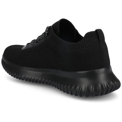 Женские кроссовки Journee Collection Journee Women's Brena Casual Sneakers, Black 8 — фото 7