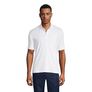 Lands' End School Uniform Men's Long Sleeve Interlock Polo Shirt - 1 of 4