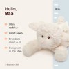 Bearington Baby Baa Plush Stuffed Animal Lamb with Rattle, 8 inches - 3 of 4