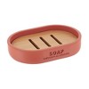 Evideco French Home Goods Chic Polyresin Soap Dish with Draining Bamboo Insert - 2 of 4