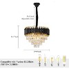 5 Light Crystal Hanging Pendant Lights 3 Tiers Black and Gold Pendant Light Fixtures with K9 Crystals & Steel Frame for Bedroom Dining Living Hallway - 3 of 4