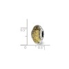 Black Bow Jewelry Black/Golden Italian Murano & Sterling Silver Bead Charm, 14mm - 3 of 4