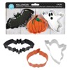 R&M International Halloween 3 Piece Cookie Cutter Set with Bat, Pumpkin, and Ghost, Polyresin Coated - 2 of 3