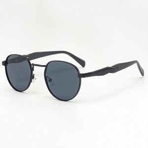 HTUTWOO Women's Metal Oval Frame gradual change Sunglasses UV400 for outdoor sports travel - 1 of 4