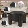 Storage Ottoman with Removable Top, Faux Leather Round Coffee Table & Upholstered Footrest - 4 of 4