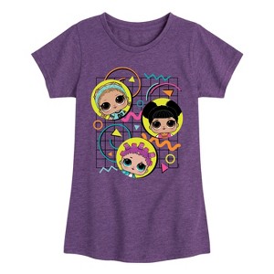 Girls' - LOL Surprise! - Retro Style Fitted Short Sleeve Graphic T-Shirt - 1 of 4
