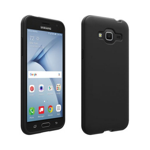 Bourgeon tempo Maak avondeten Verizon Matte Silicone Case For Samsung Galaxy J3 V - Black : Target