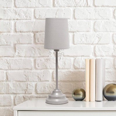 Creekwood Home 17.25" Contemporary Crystal Droplet Table Lamp