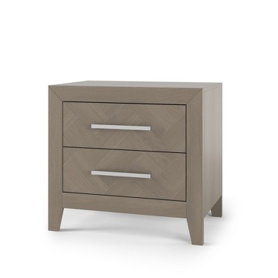 Child Craft Kieran 2 Drawer Nightstand for Nursery or Bedroom, Large Storage Drawers, Made of Sturdy Pinewood, Non-Toxic, Baby Safe Finish