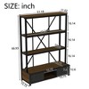Metal Bookcase with Drawers, 3-Shelf Bookcase with LED, Display Stand for Living Room Home Office Entryway Bedroom - 3 of 4