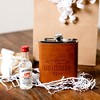 Pavilion Gift Company - Outdoors Man - PU Leather & Stainless Steel 8 oz Flask - Portable Drinkware - 4 of 4