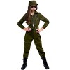 HalloweenCostumes.com Army Flightsuit Costume for Girls - 4 of 4