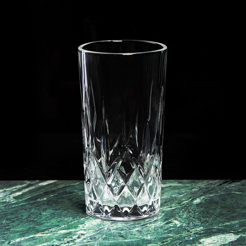 LEMONSODA Crystal Cut Highball Glasses Set of 4 – 12Oz, 3 of 7