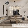 BAOURE 23.62in Black Tree Branch Chandelier, Modern Crystal Chandelier , High Ceiling Pendant Lights for Living Room, Dining Room - 2 of 4
