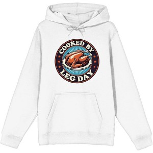 Thanksgiving Cooked by Leg Day Adult Long Sleeve Hoodie - 1 of 3